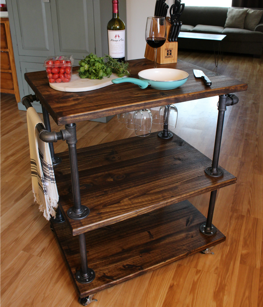 Industrial Bar Cart