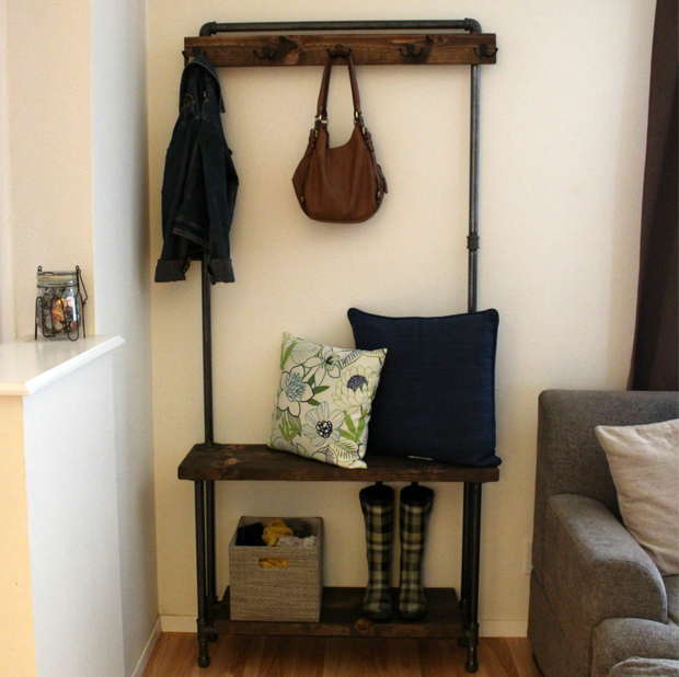 Industrial discount hall tree